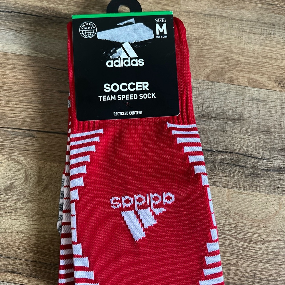 ADIDAS Soccer  Team Speed Sock Unisex Men's 5-8.5/Women's 5-9.5 Red